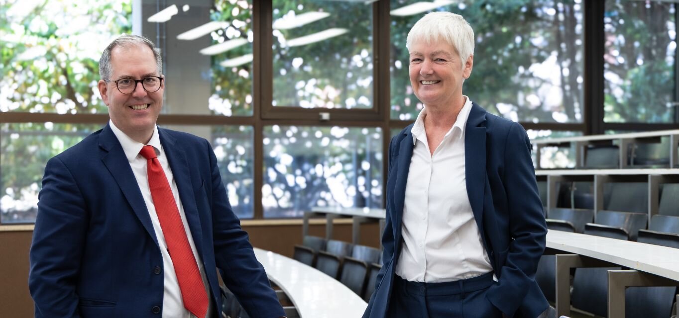 Geschäftsführung der KH Freiburg, Prof.in Dr. Stephanie Bohlen und Dr. Johannes Keller-Herder