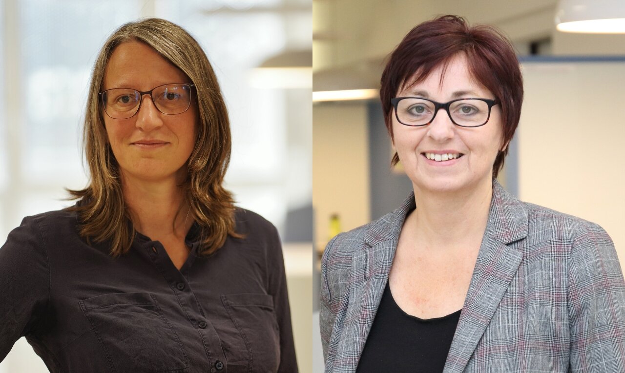 Assistenz im Institut für Wissenschaftliche Weiterbildung, Barbara Sieferle und Christa Karcher, KH Freiburg
